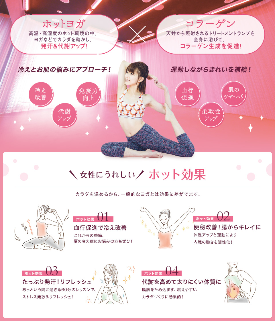 パークプレイス大分のホットヨガ コラーゲンスタジオ プルモ パークプレイス大分 お肌プルプル